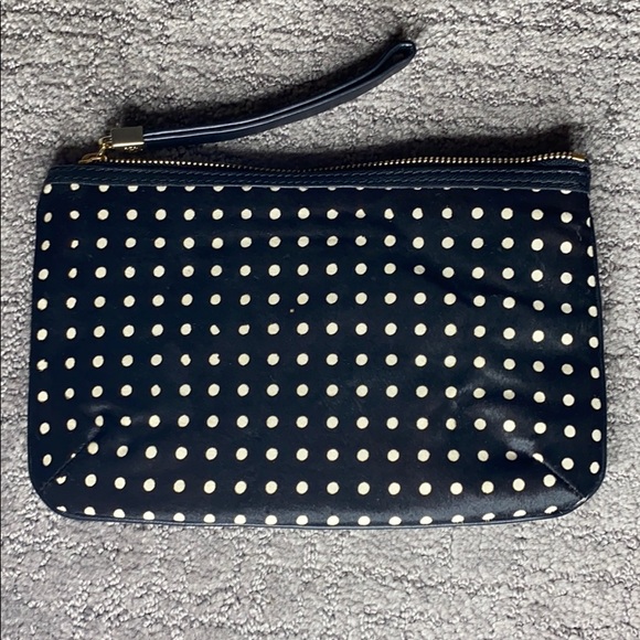 Ann Taylor Black and cream polka dot wristlet - Picture 4 of 5